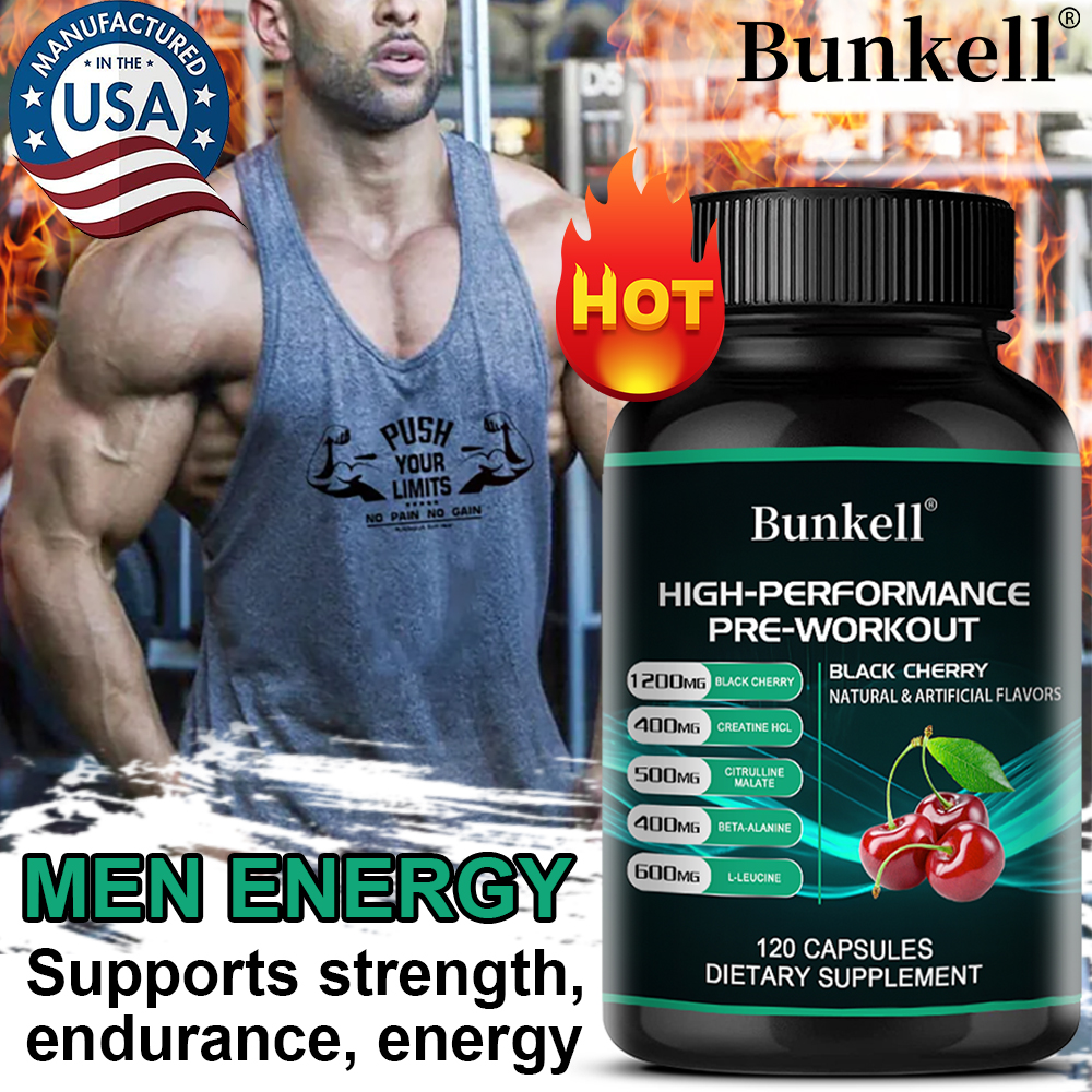Pre Workout Supplement - Bunkell Pre-Workout Supplement - Amino Acids,