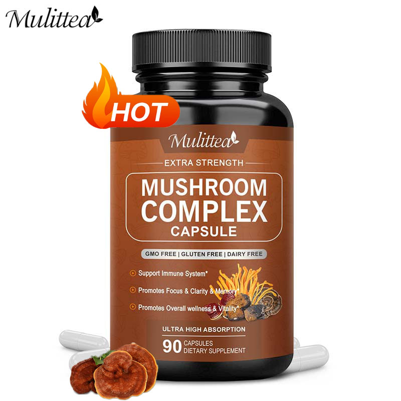 Lion Mane Mushroom - Mulittea 10x Mushroom Complex capsules with