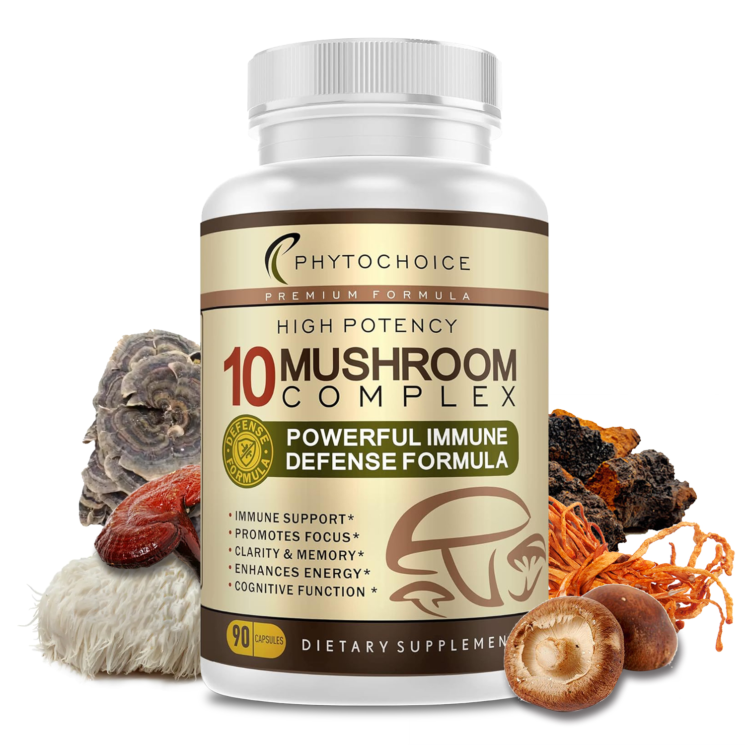 10x Mushroom Complex Capsules  - Lion Mane Mushroom のレビューと価格