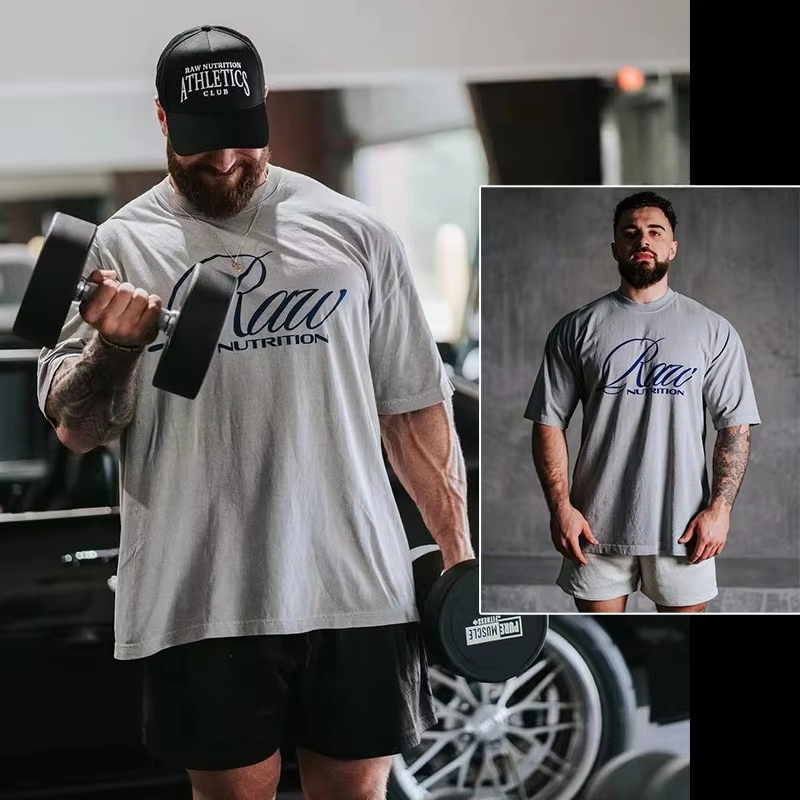 Men's Neutral Tone Gym T-Shirt - Nutrition In Fitness のレビューと価格