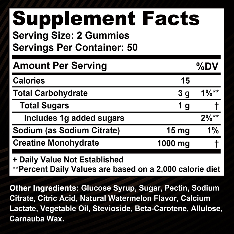 Creatine Monohydrate Gummies - - Pre Workout Supplement のレビューと価格