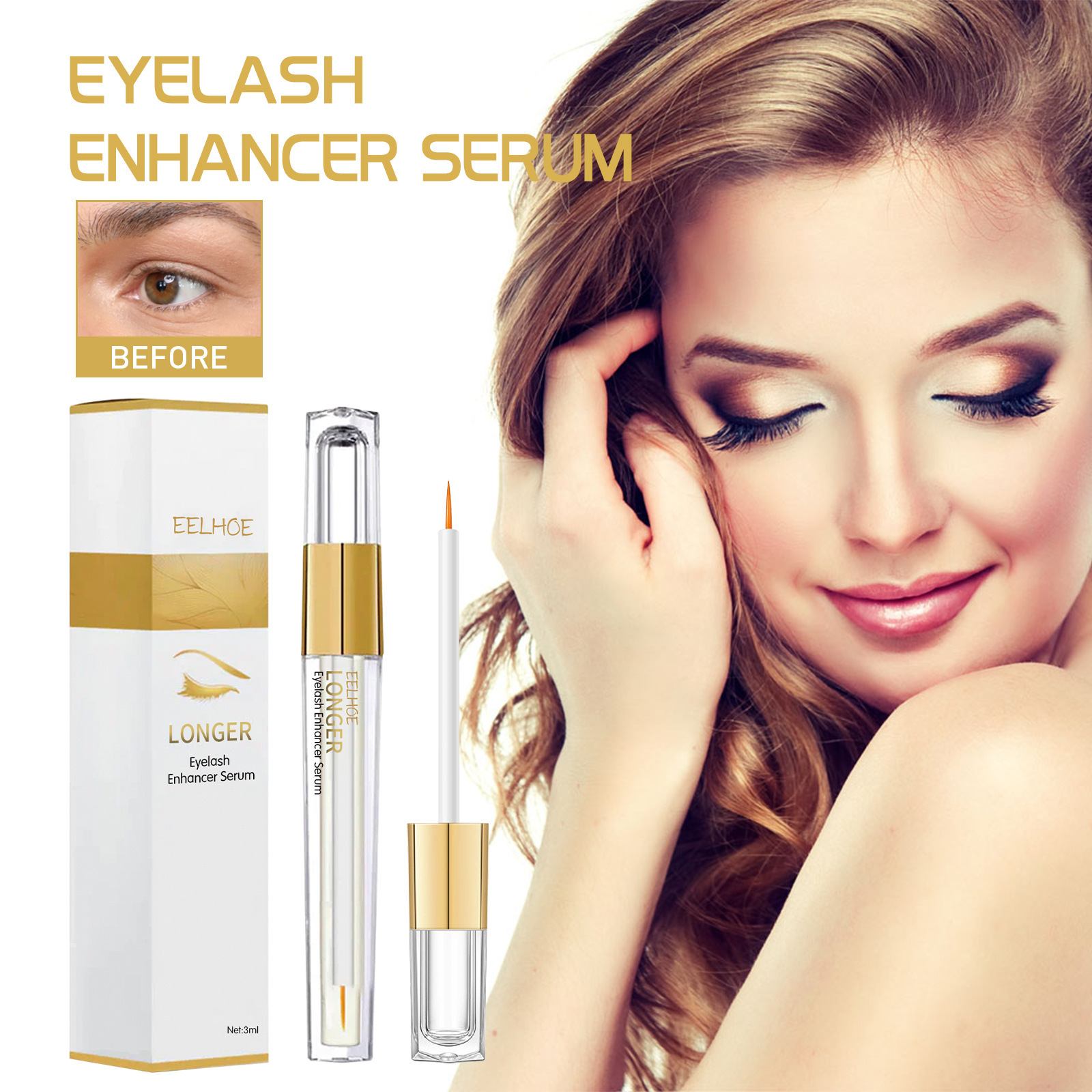 Eelhoe 3ml Eyelash Growth Seru - Lifted Nutrition & Fitness Reviews のレビューと価格