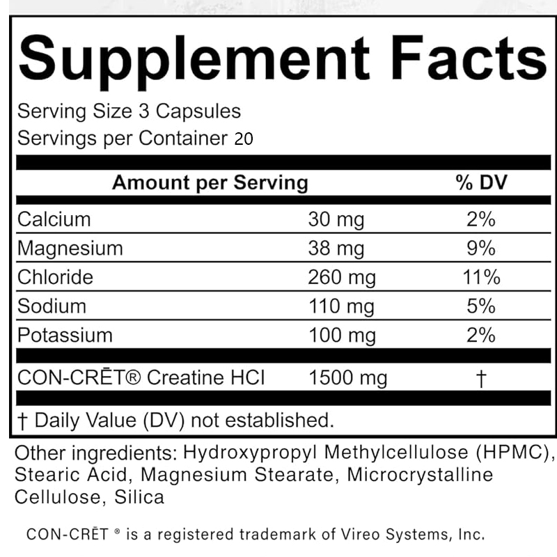 Creatine HCL Capsules 50 Serv/ - Creatine Hcl Capsule のレビューと価格